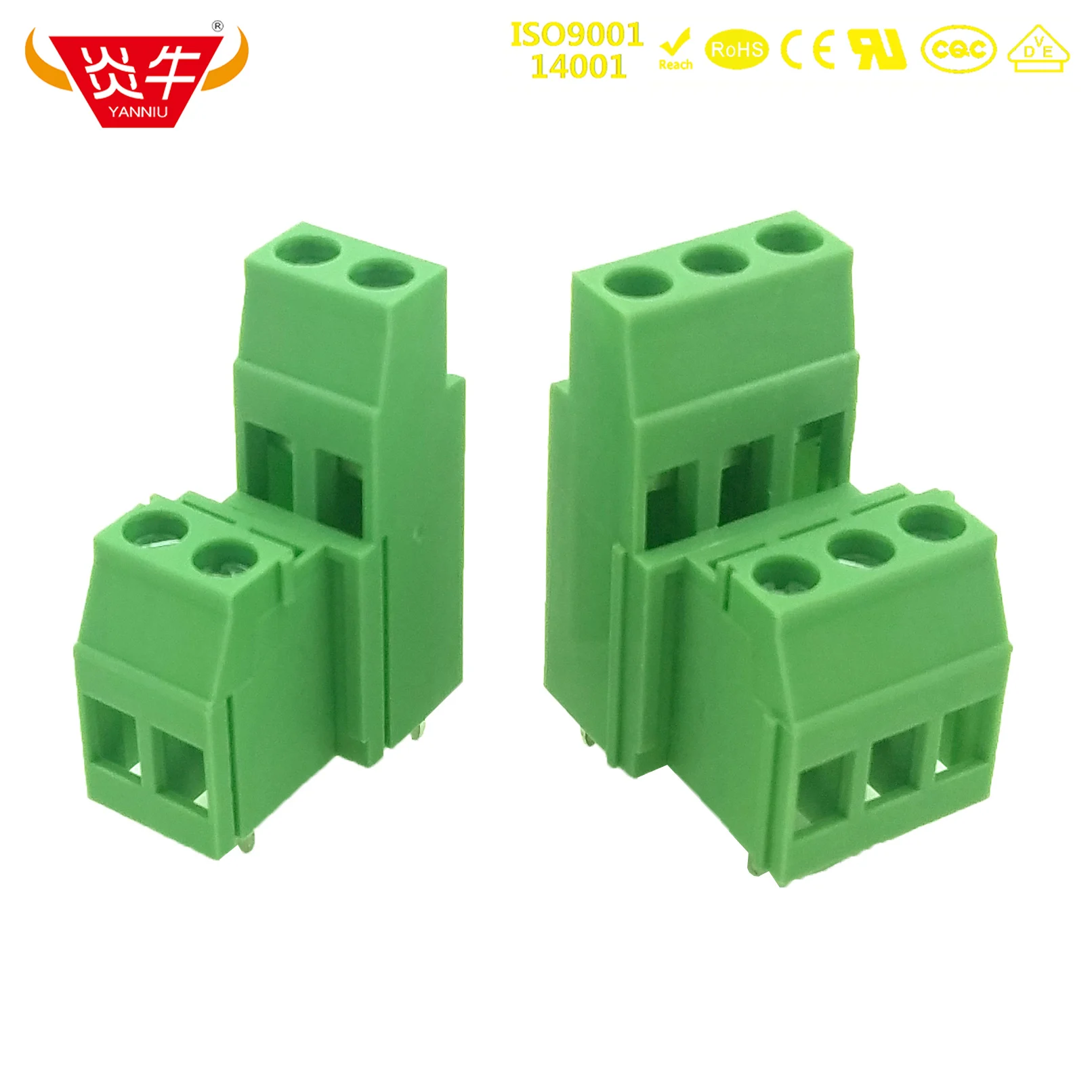 10Pcs KF129A 5.0 2P 3P PCB UNIVERSAL SCREW TERMINAL BLOCKS DG130A KF129HL 5.0mm 2PIN 3PIN PHOENIX CONTACT DEGSON KEFA