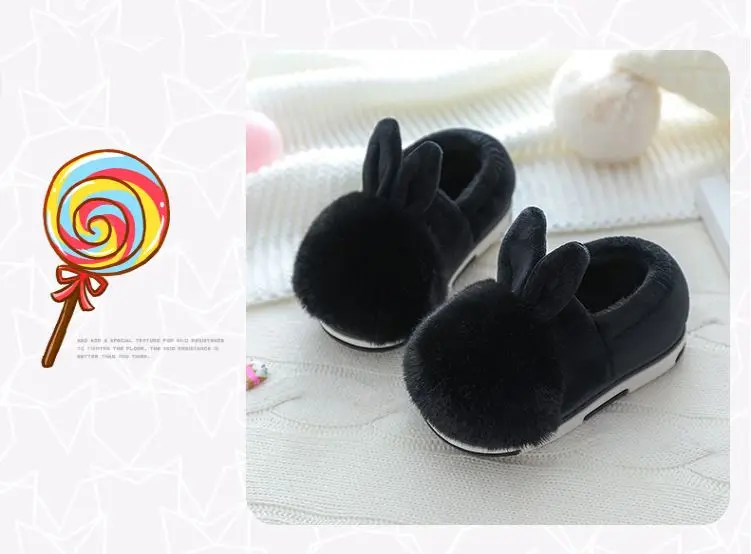 Children girls cotton slippers boys home shoes winter/autumn kids baby indoor slippers non-slip soft bottom princess warm shoes