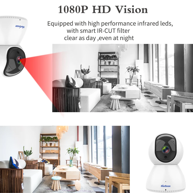 Marlboze 1080P wifi наружная ip камера Yoosee управление приложением 2MP HD пули черная
