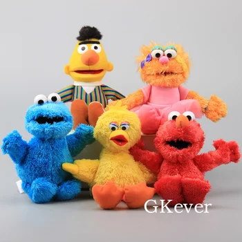 

9 styles 24-45cm Sesame Street Elmo Monster Bert Zoe Big Bird Plush Toys Doll Peluche Japan Anime Stuffed Toys Women Kids Gift