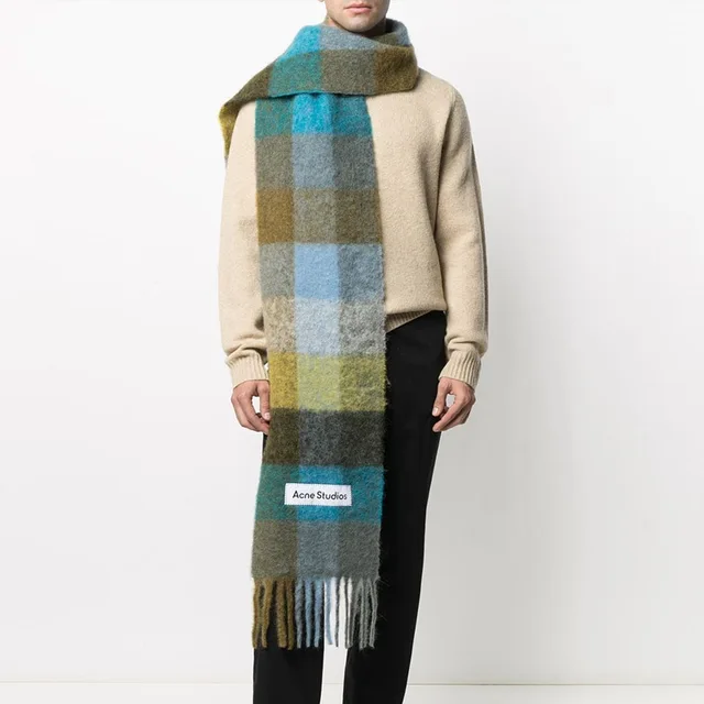 New 2021 AC studios men and women winter scarf Shawl Shawl warm shawl women cashmere blanket cashmere scarf neck scarf 11