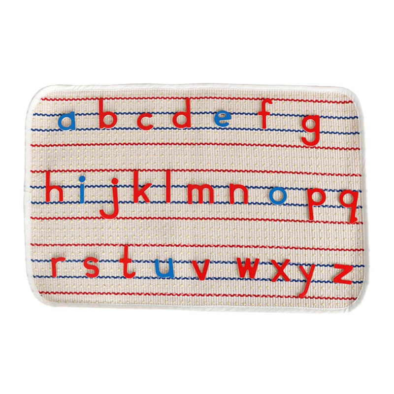 Children Montessori Language Educational Toys Instructions Activity Boxed Letter Blanket Wooden Blue Red English Alphabet Toys 3