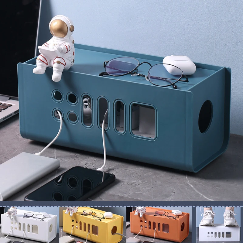 Hot Sale Plastic Wire Storage Box Cable Box Cable Organizer Line Tidy Storage Box Household Charger Socket Network Line Storage