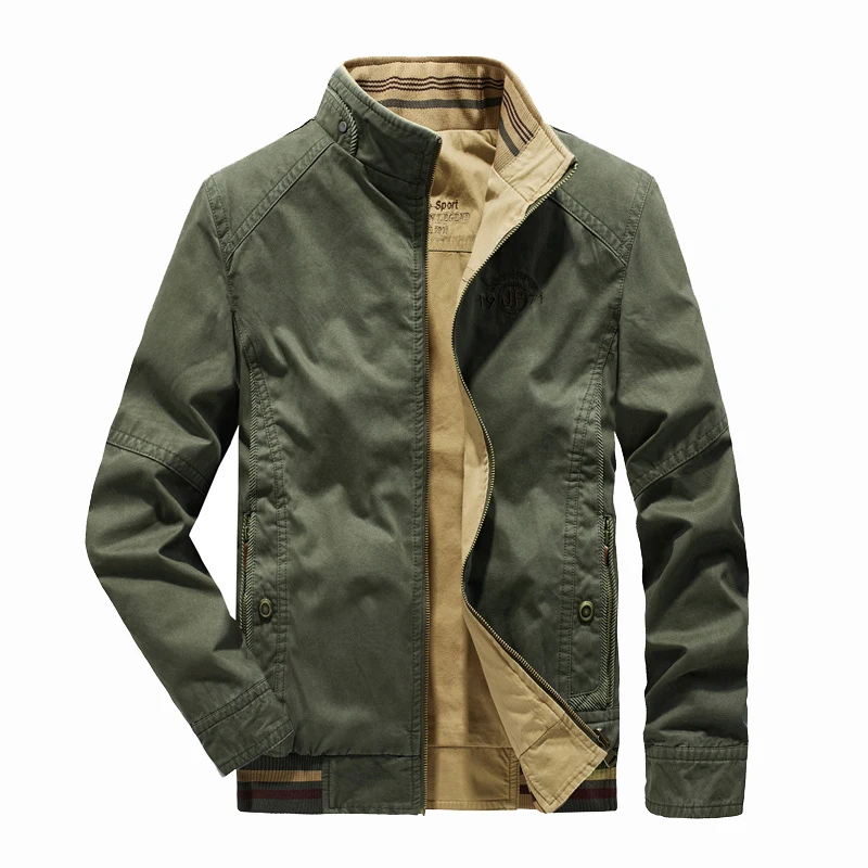 

Autumn Winter Jacket Men Coats Military Jacket Male Double-sided Loose Jaqueta Masculina Pure Cotton Windbreaker Plus Size 8XL