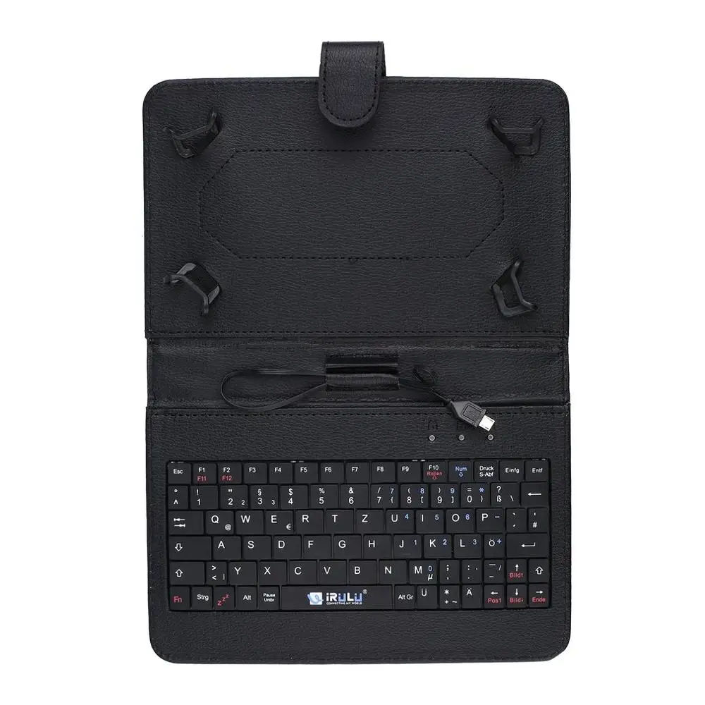 Ultra-Slim 7 Inches Adjustable Tablet Case Keyboard Stand Cover for Android Tablet with Micro USB C