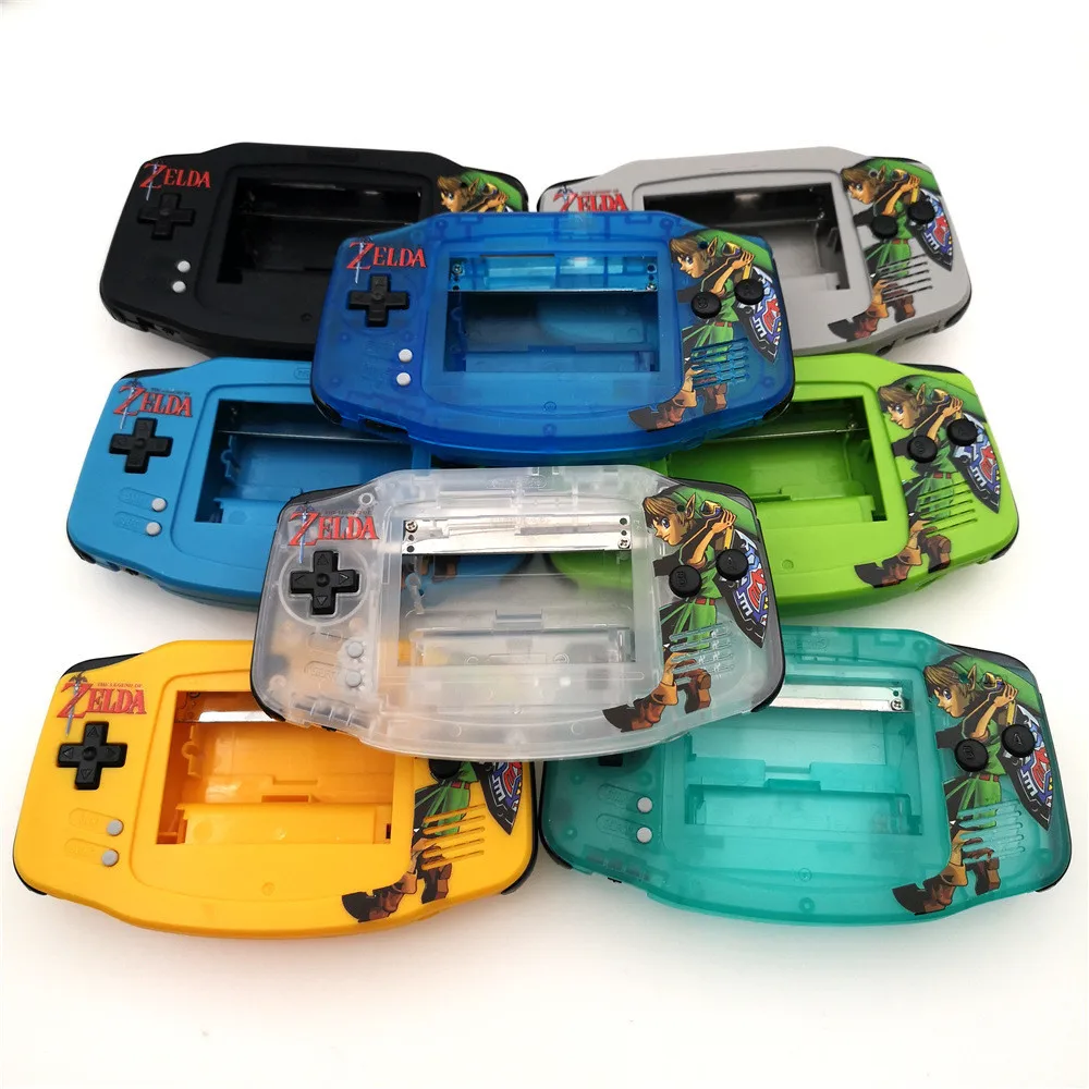 

The Legend Skyward Sword Link Figure DIY Full set housing shell cover case w/ rubber pad buttons for GameBoy Advance GBA console