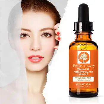 

Pretty Cowry Brand Skin Care Vitamin C Natural Face Hyaluronic Wrinkle Anti Acne Remove Serum Acid 30ml Essence Crea W7S9