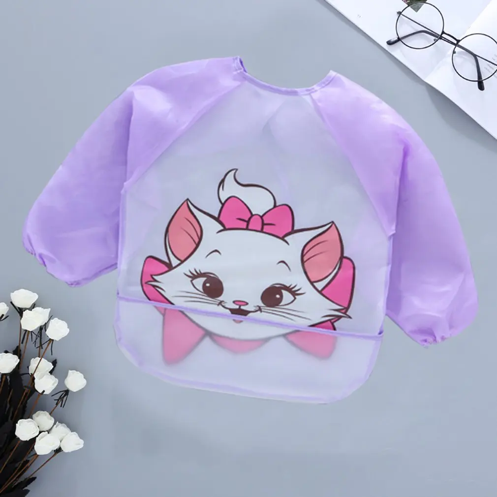 

Fashion Boys Girls Baby Dress Cartoon Waterproof Bib Dress Long Sleeve Shirt Casual Kids Clothing for Painting