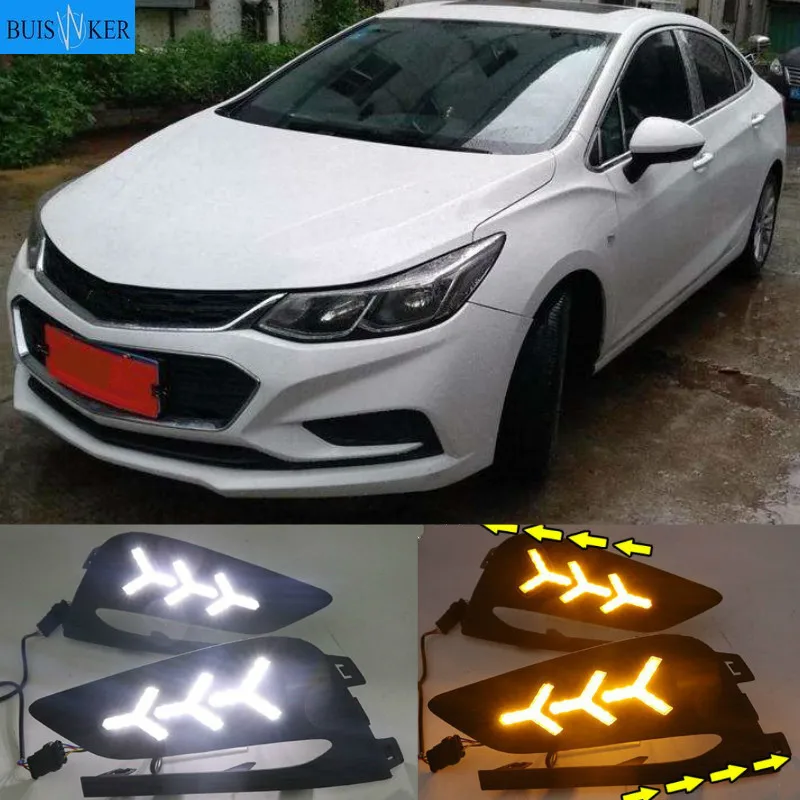 

Дневные ходовые огни, противотуманные фары для Chevrolet Cruze 2016 2017 2018, 2 шт., 12 В, дневной сигнал для Chevy