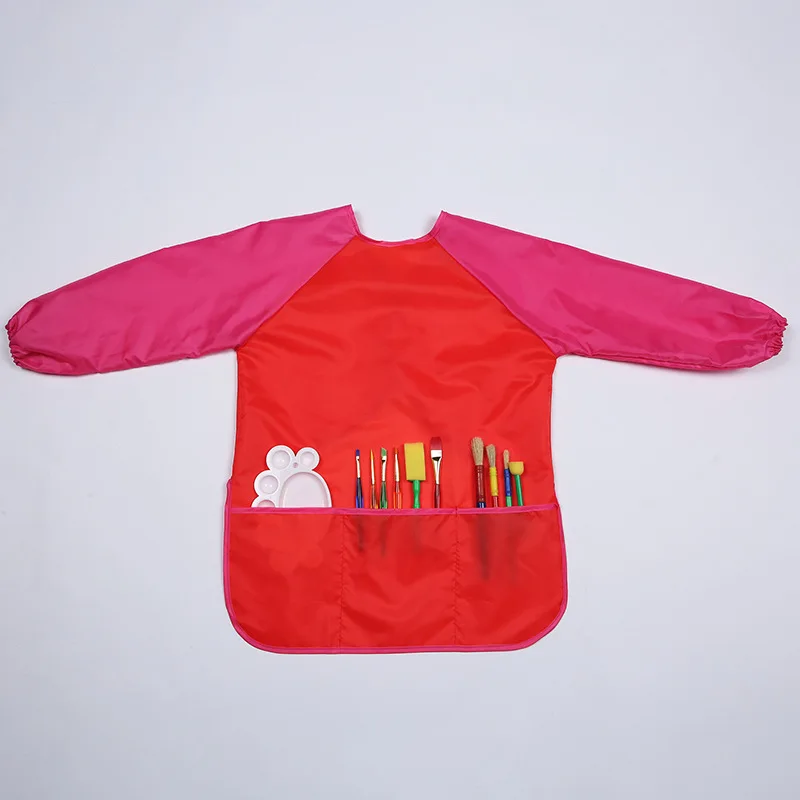 Waterproof Drawing Aprons Learning Education Interesting Toys Portable Long Sleeve Kids Children Smock Painting Apron | Дом и сад