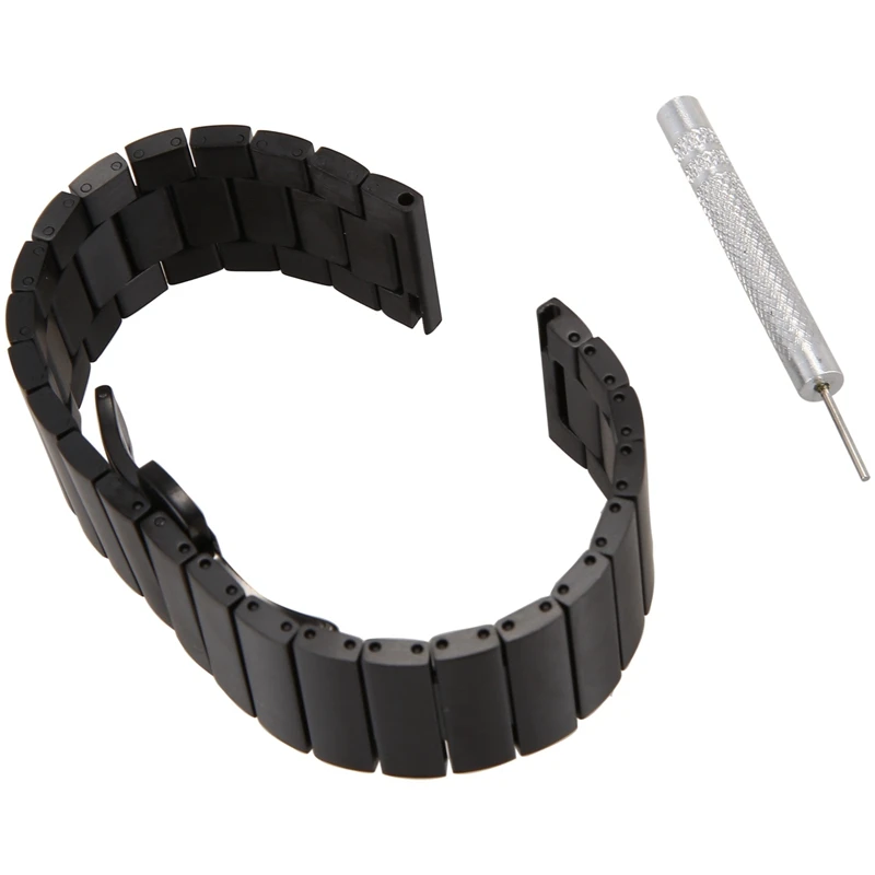 

Suitable for Fitbit Versa Lite/Versa One Bead Stainless Steel Strap High Quality Butterfly Buckle Slub Wrist Strap