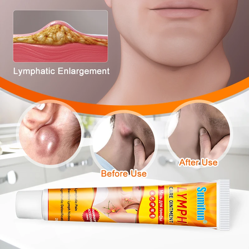 3/5/10Pcs Sumifun Lymphatic Detox Cream Lymph Ointment Neck Anti-Swelling Cream Armpit Lymph Nodes Medical Paste Health Care 20G