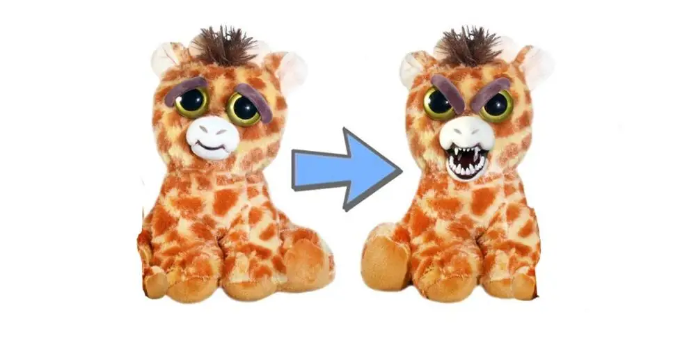 Giraffe Growl Веселые Домашние животные, меняющие лицо, единорог, мягкие игрушки для детей, чучело черепахи, плюшевая коала, сердитое животное, Очаровательная кукла бабочка - Цвет: Giraffe Growl