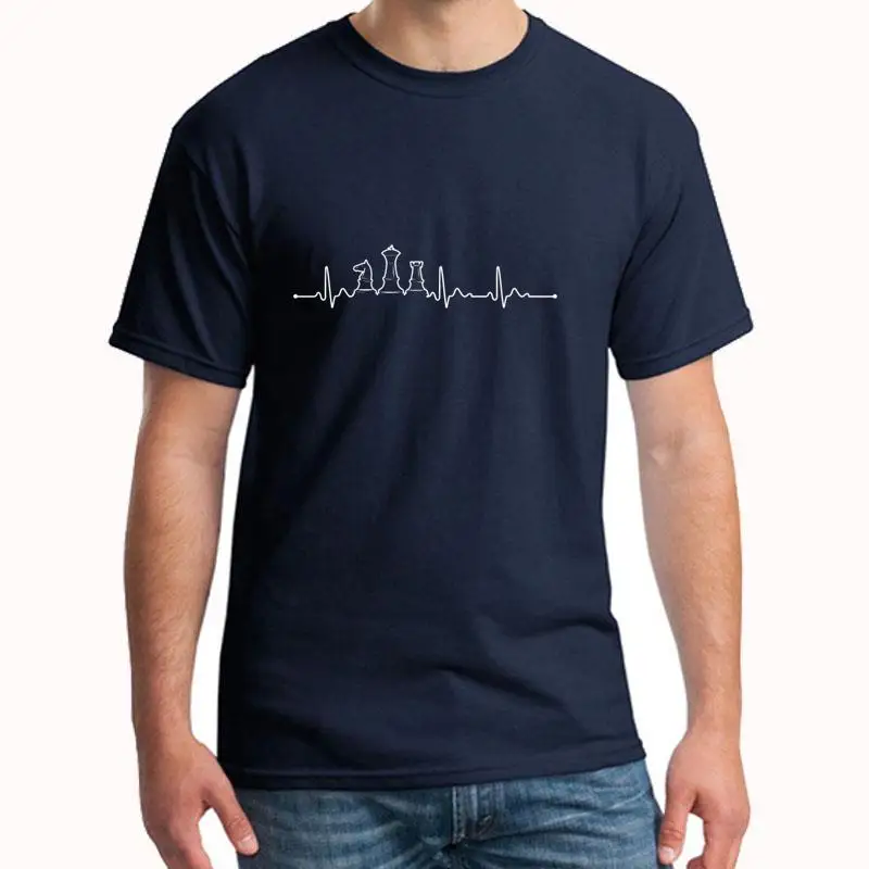 

Funny Chess Heartbeat T Shirts Chess In A Heartbeat t-shirt s-5xl cotton Novelty Kawaii mens t shirt tee round Neck top tee
