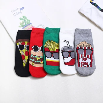 

Student Cute Cartoon Pizza Socks Food Summer Socks Cute All-match Socks Cute Style