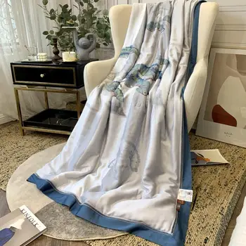 

Tencel Summer Quilt Grey Air Condition Blanket Soft and Comfortable Bed Cover Bedding 2020 New