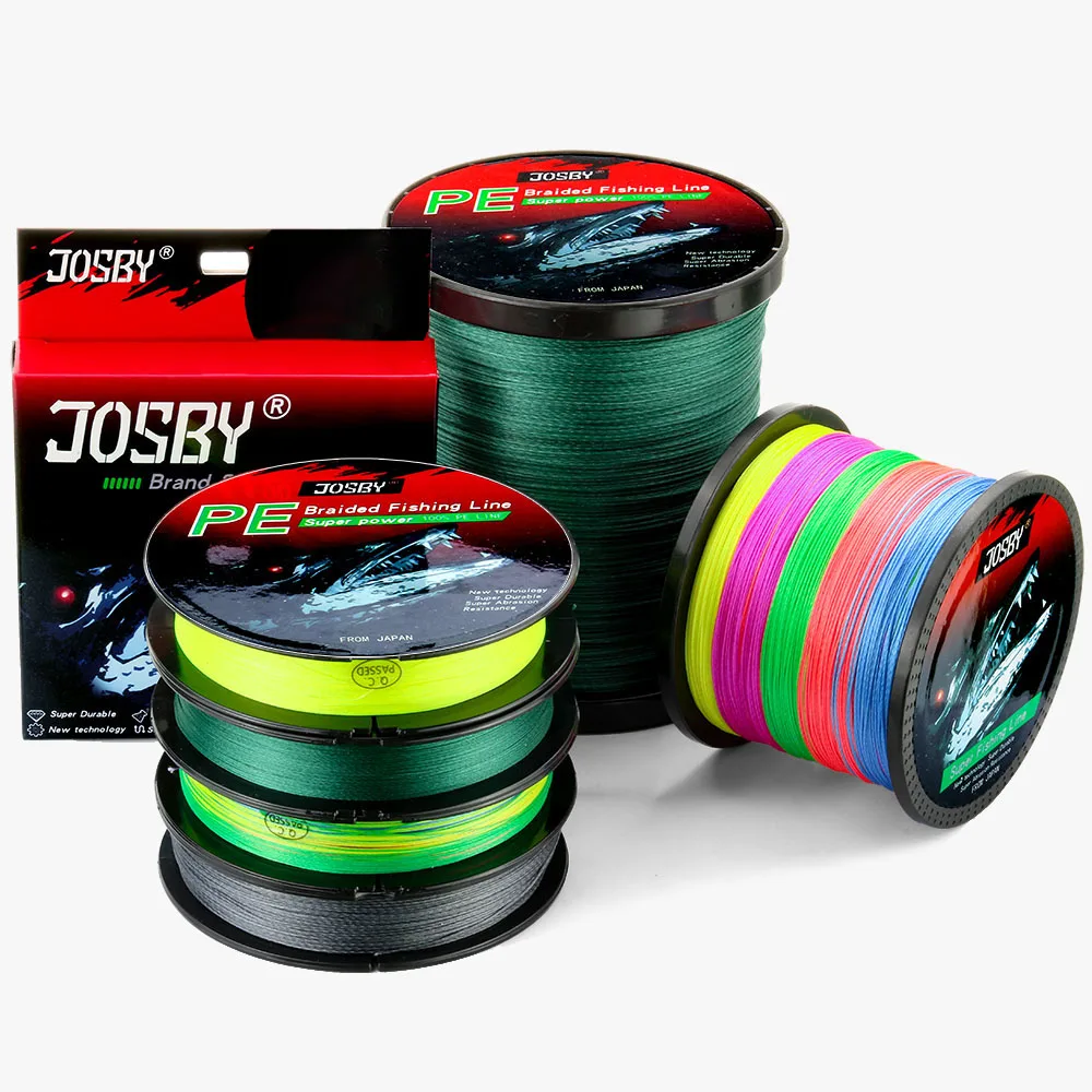 JOSBY Pesca плетеная леска для ловли карпа с 8 нитками Pe аксессуары все нахлыстом
