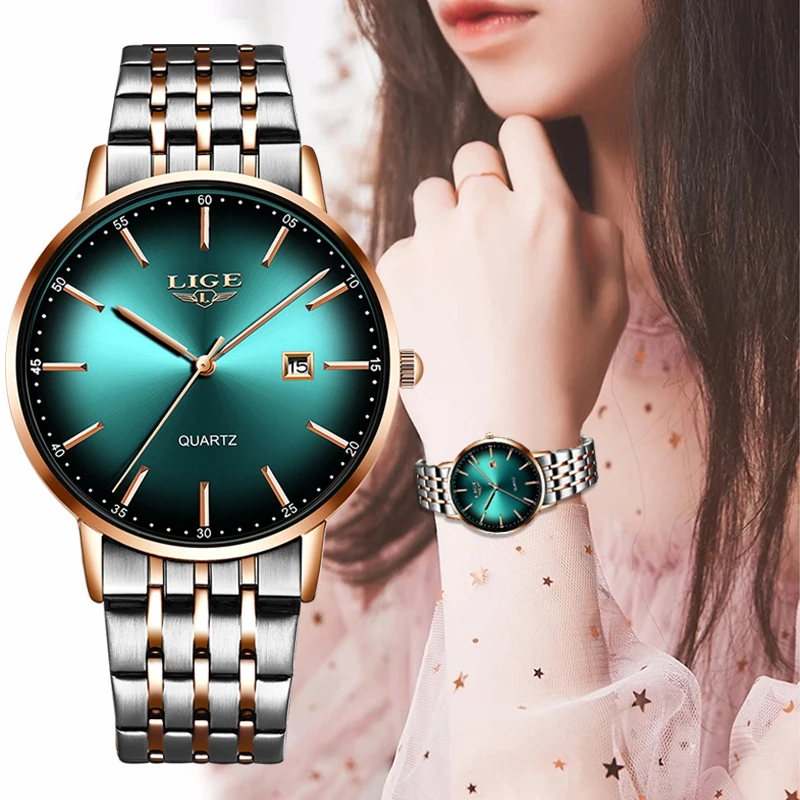 2020 LIGE Luxury Ladies Watch Women impermeabile cinturino in acciaio oro  rosa orologio da polso da donna orologi da polso delle migliori marche  Relogio Feminino|Women's Watches| - AliExpress