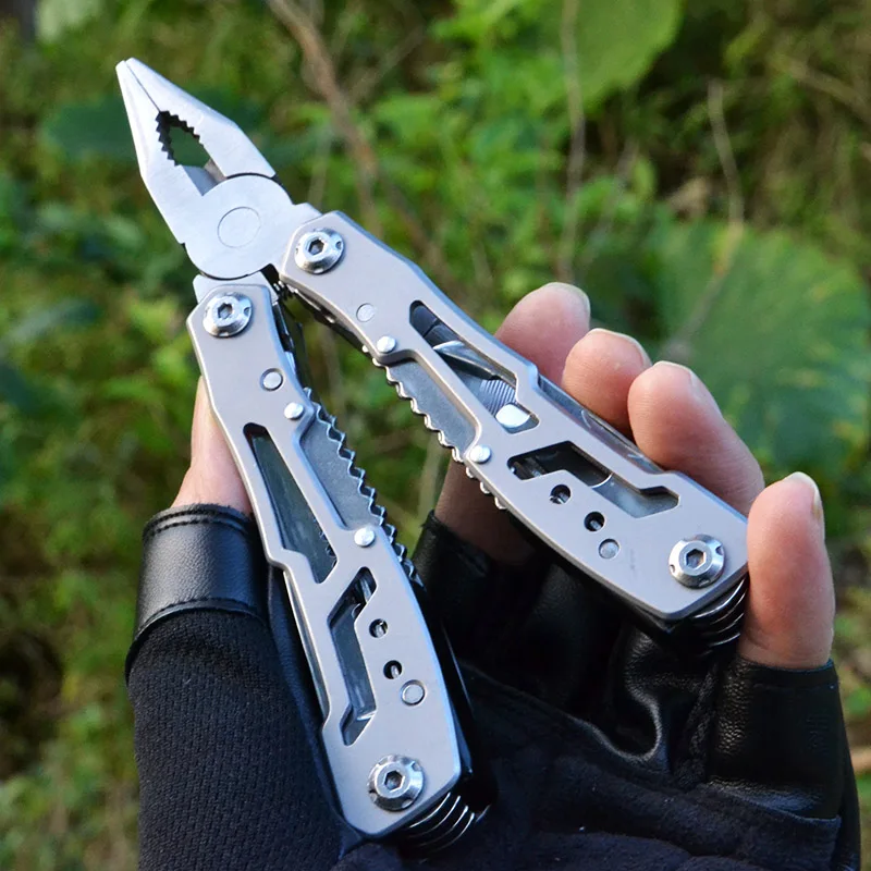 Multifunction Stainless Steel Multi-tool Pocket Knife Pliers Folding Pliers Mini Portable Folding Pliers T4025