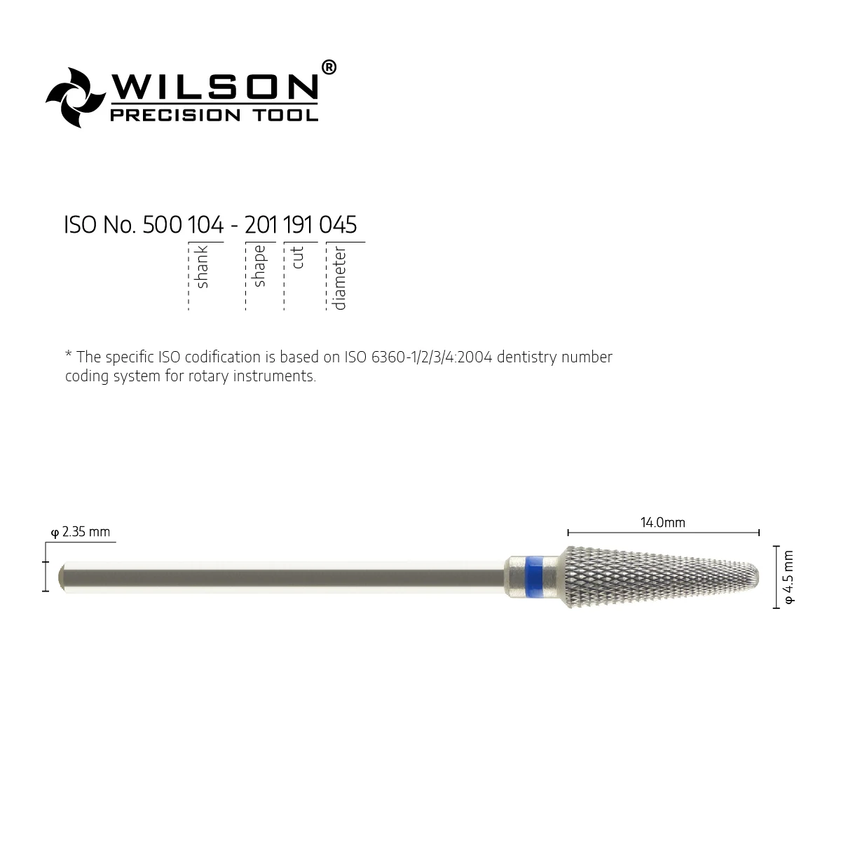 WILSON PRECISION TOOL 5001705 Tungsten Carbide Burs tungsten carbide burs