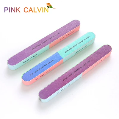 

10PC High Elastic Sponge Candy Color Double-Sided Mini Nail Polisher Fine Sanding Polishing Block Nail Files Manicure Trim Too30