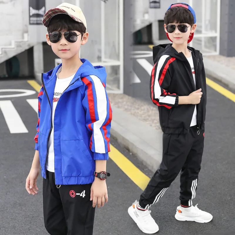 

BOY'S Autumn Clothing Set 2020 New Style CHILDREN'S Garment Spring And Autumn Big Virgin Boy Western Style Sports Two-Piece Set