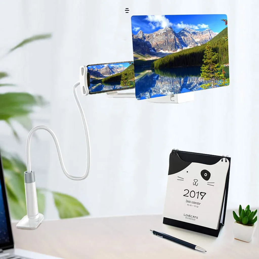 

Ouhaobin Mobile Phone High Definition Projection Bracket Adjustable Flexible Phone Holder HD Screen Magnifier phone bracket