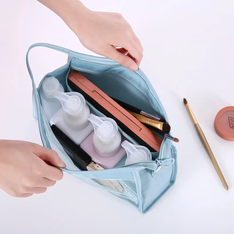Для женщин сетчатая косметичка на молнии прозрачный Make Up Чехол прозрачности туалетные принадлежности, мытье коробка дорожная сумка для хранения