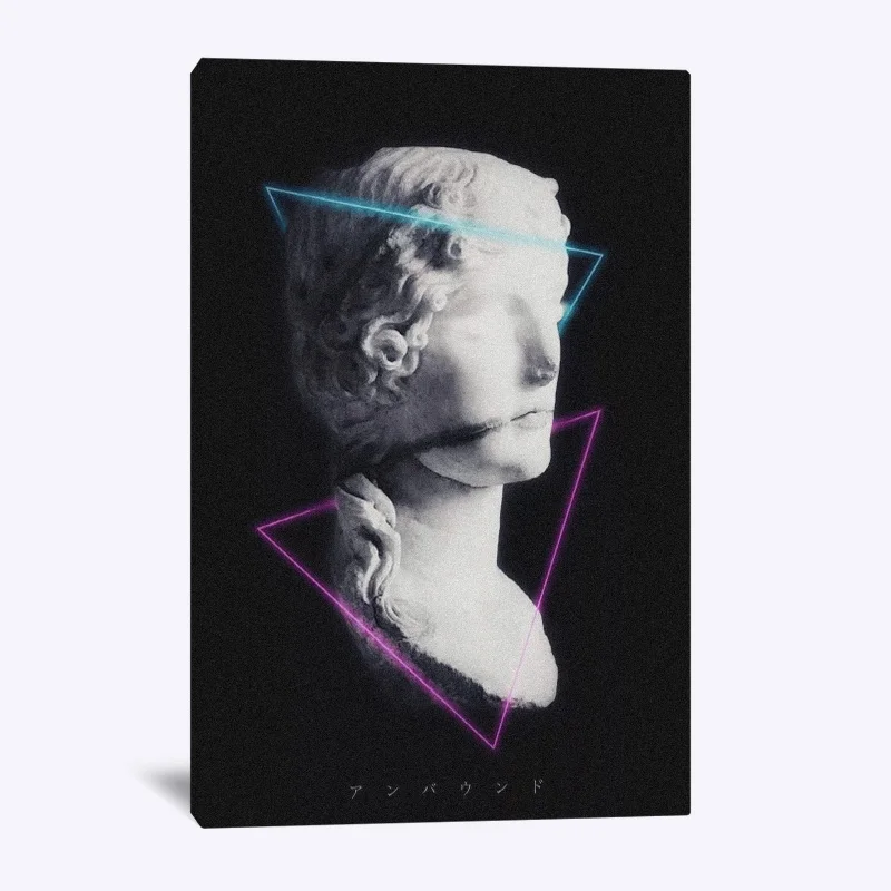 Retrowave 80s vaporwave настенная живопись, холст для гостиной, спальни, кабинета, комнаты в общежитии, художественные украшения, принты