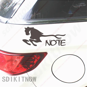 

9x20cm horse Sports Sticker Racing Windows Door Body Decal Car Styling For NISSAN NOTE E11 E12 2008 2014 accessories