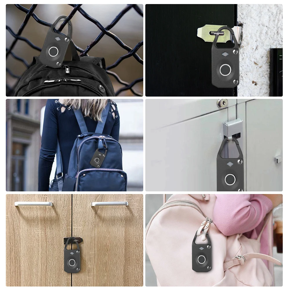 

Hot New Smart Fingerprint Padlock Mini Smart Lock 10 Fingerprint Recording Security Padlock Rechargeable for Backpack Handbak Lu