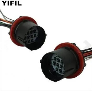 

2pcs 16 Pin/Way Male Headlight Connector Plug Wire Cable Pigtail For Land Rover Discovery 3 4 Jaguar Range Rover Freelander 2