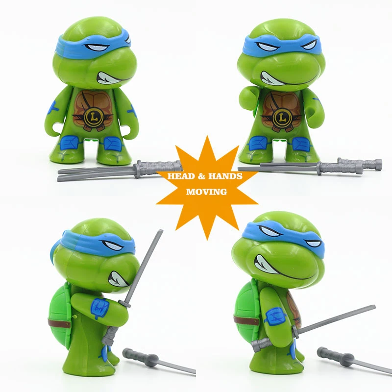 E-FOUR, милый автомобильный орнамент, TMNT Ninja, Детские Мультяшные персонажи, кукла, украшение, автомобили, ПВХ, зеленый материал, прекрасные аксессуары для автомобилей
