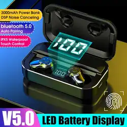 Bluetooth 5,0 наушники беспроводные стерео bluetooth наушники светодиодный дисплей TWS спортивные водонепроницаемые DSP шумоподавление наушник для Xiaom