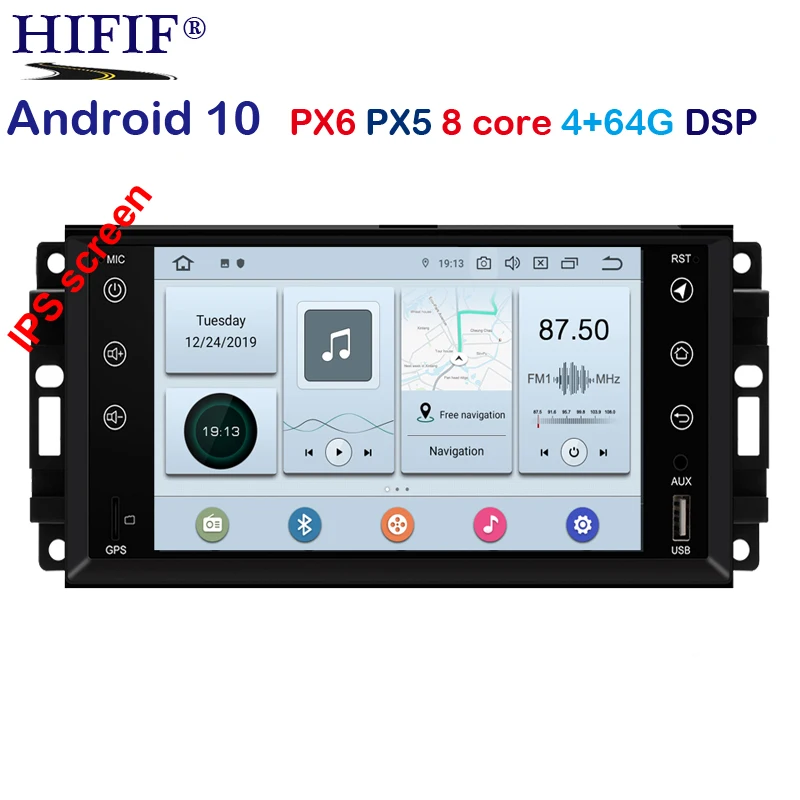 7 дюймов Android 10 автомобильный Радио мультимедийный плеер навигация GPS для jeep Compass