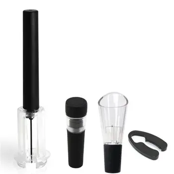 

4 in 1 Wine Bottle Opener Cork Remover Air Pump Pressure Vacuum Stopper Cutter