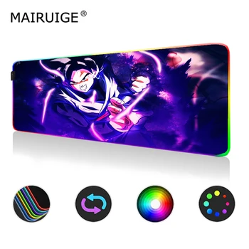 

RGB Dragon Ball anime LED Luminous Mouse Pad Large Color Light Game MousePad Desktop Pad with Backlight 300x800/400x900mm