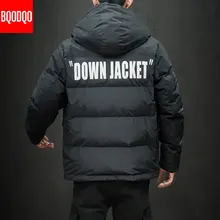 Куртка на белом утином пуху, 7XL, пальто, зимнее, для мужчин, с капюшоном, военный, уличный сверхразмерный, пальто, мужское, толстые, зимние парки, теплые пуховики