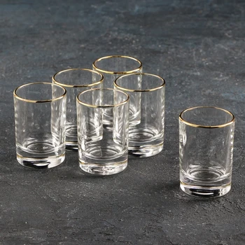 

Set of 50 ml shots with gold layering, 6 pcs