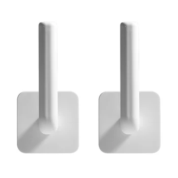 

2pcs Kitchen Self-adhesive Wall Storage Rack Towels Holder Sponge Drain Drying Rack Suction Cup Removable Toilet Hanger 11.6x7cm