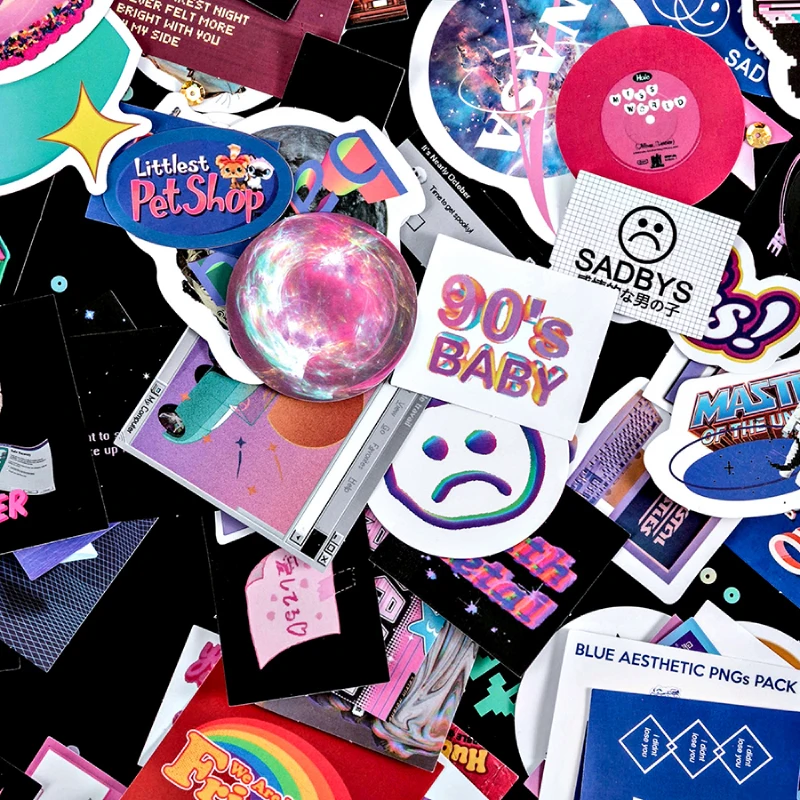 40 unids/lote INS estilo pegatinas INS psicodélico bien astronauta etiqueta bala diario decorativas de estética álbum