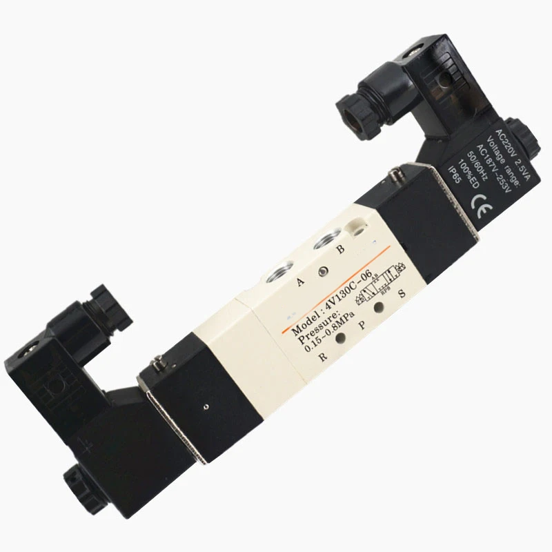 

Pneumatic Solenoid Valve 4V130C-06 three-position five-way middle seal 24V pneumatic reversing valve control valve
