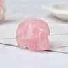 Natural Stone Skull Amethyst Skull Crystal Healing Stone Crafts Home Decoration Polished Figurine Halloween Ornaments Gift 4