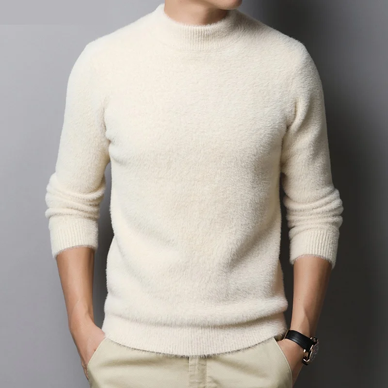 

Winter Sweater Men's Trends Half high neck long sleeve Warm Sweaters