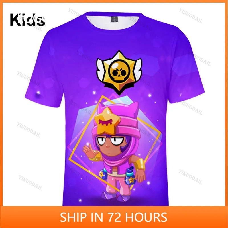 

Sandy Shoot Kids T-shirts Leon Shooting Game 3D Print T-shirt Shirts Boys Girls Cute Cartoon Star Tshirt Tops Teen Clothes