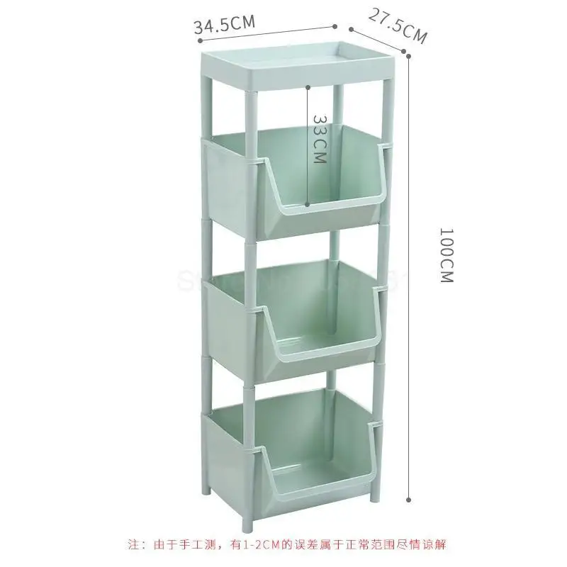 Кухонная стойка напольная многослойная пластиковая стойка для хранения закусок фруктовая и стойка для хранения овощей корзина для хранения - Цвет: ml6