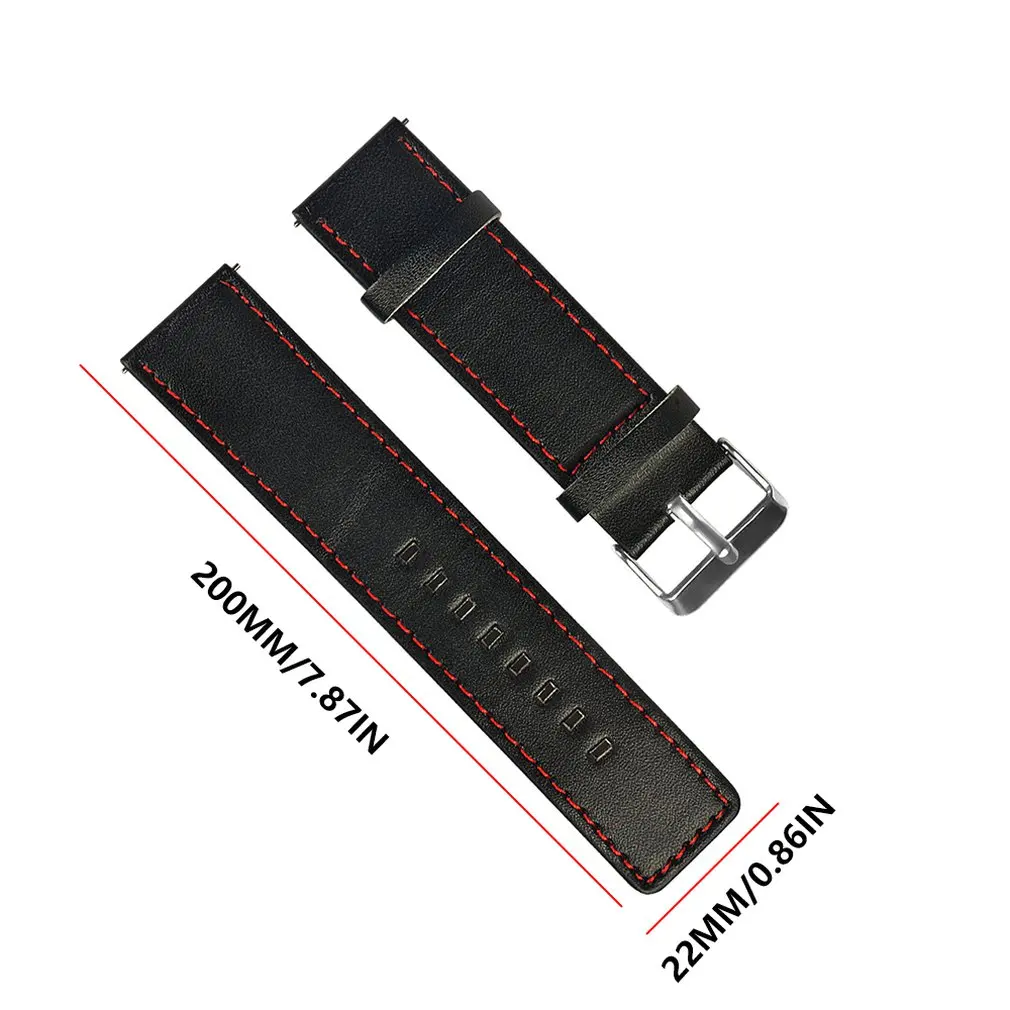 

For Wami Watch Amazfit Gtr (47Mm) Red Car Line Single-Sided Leather Strap Professional Fashion Durable Classic