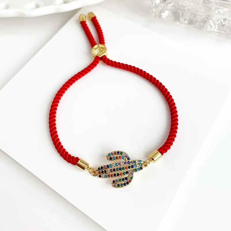 MIYUKI браслет Pulseras Mujer Moda Delica золотой цвет Бусины Цвет Кристалл Браслеты С КАКТУСОМ для женщин ювелирные изделия ручной работы подарок - Окраска металла: Colo cactus red