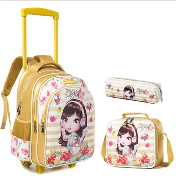 Travel Luggage for Elementary School Bookbag with Wheels Backpacks for Girls Girls Rolling Backpack Kids Backpacks with Wheels 1