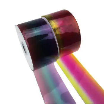 

BOCA 100 yards transparen Rainbow color PVC jelly ribbon for bows DIY decoration many color available